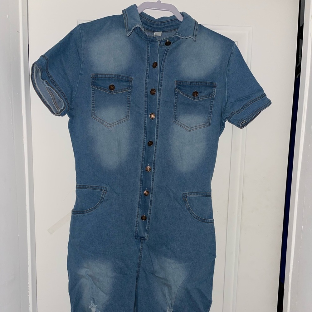 All Jean romper NWOT - women XL